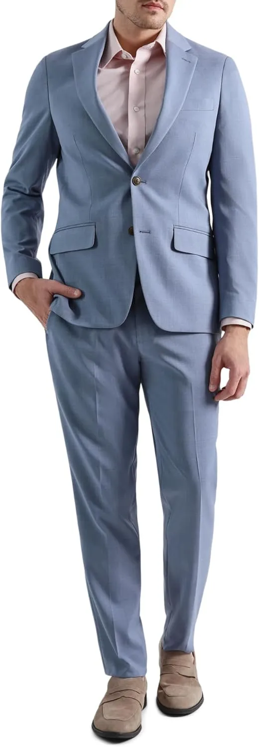 Haggar Men's JMH Premium Stretch Classic Fit Solid Color Suit Separates - Pants and Jackets