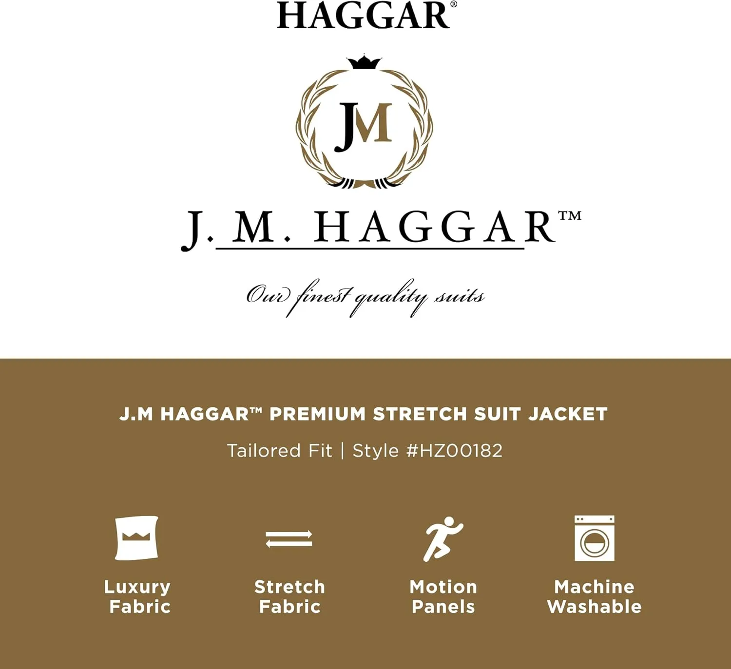 Haggar Men's JMH Premium Stretch Classic Fit Suit Separates - Pants & Jackets