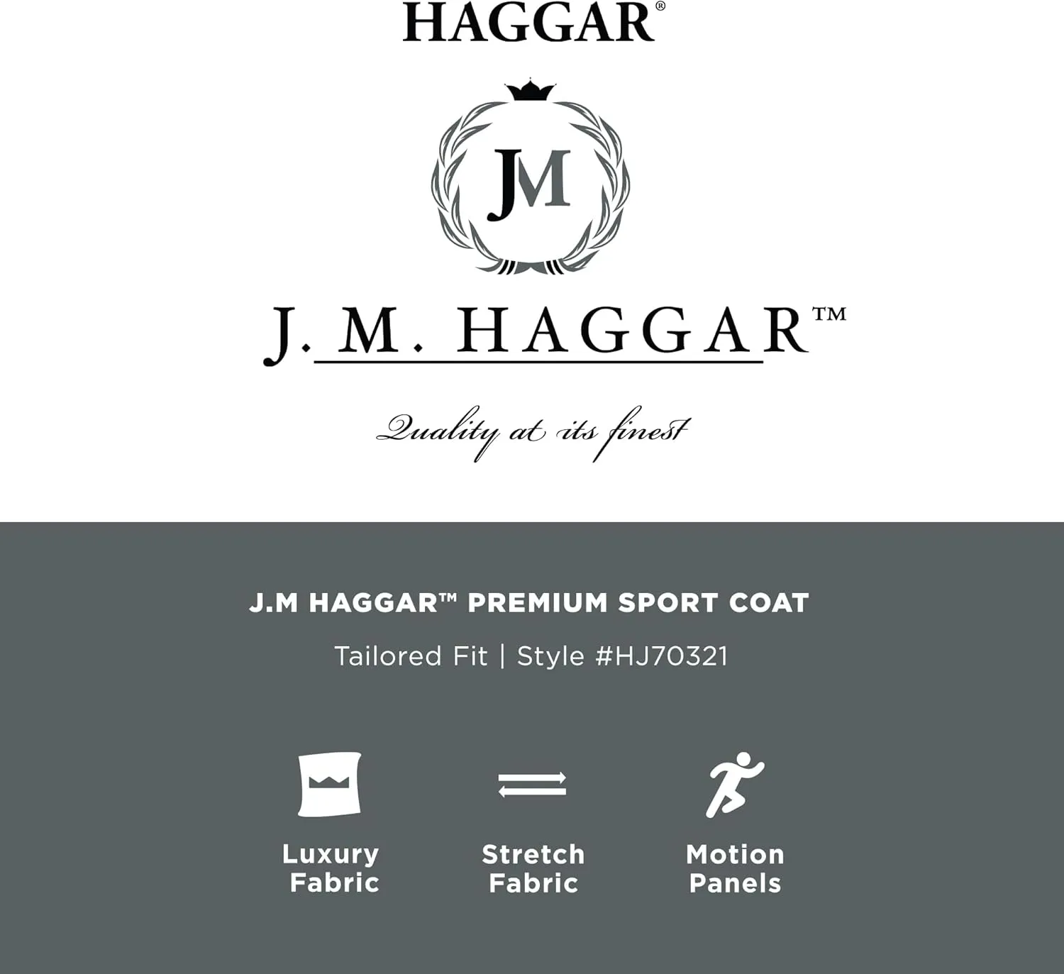 Haggar Men's JMH Premium Tailored Fit Subtle Print Stretch Sport Coat - Regular and Big & Tall Sizes