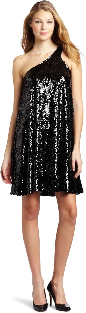 HALSTON HERITAGE Women's Sequin Tent Dress