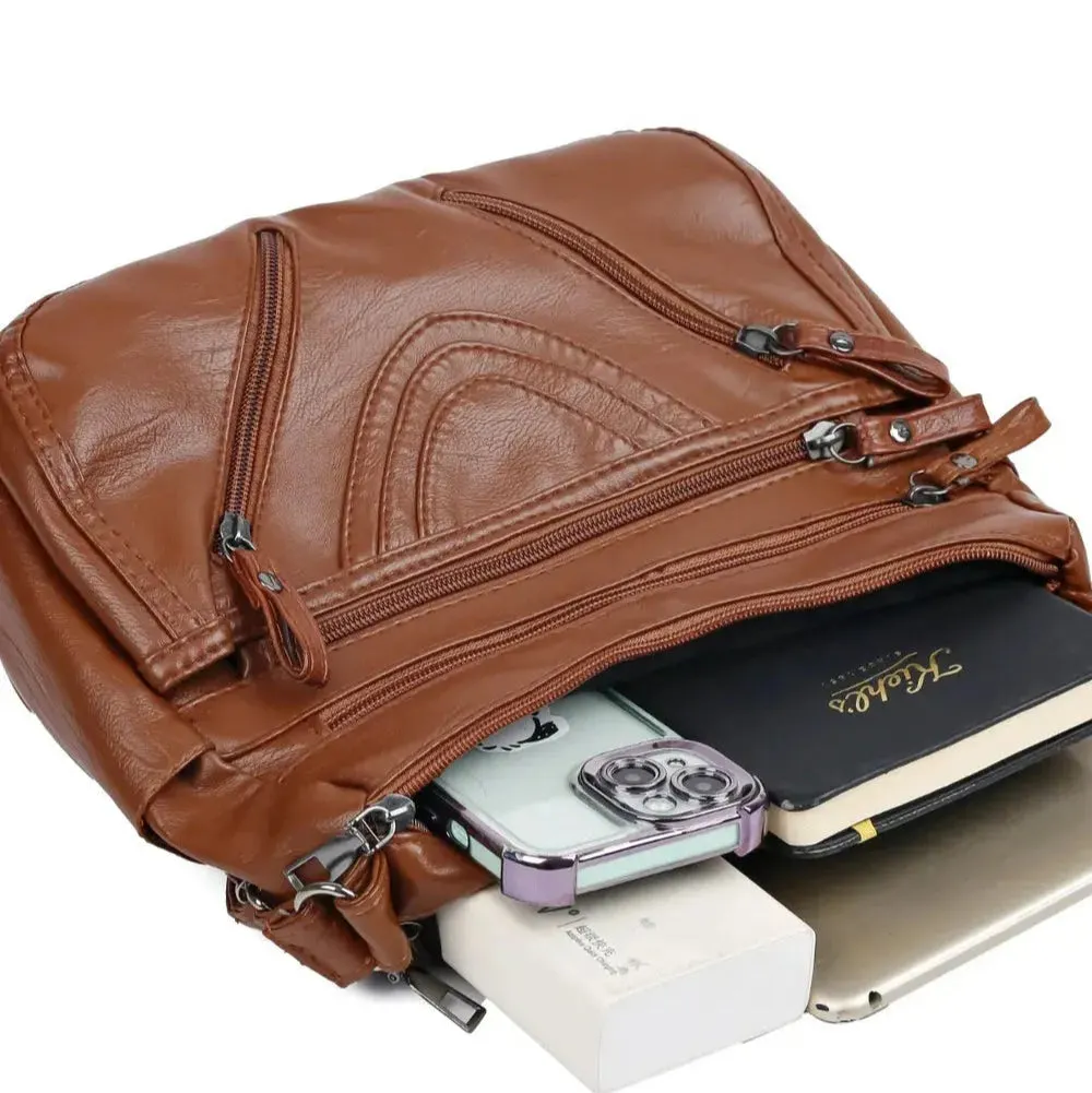 Harvest | PU Multi-Compartment Crossbody Bag