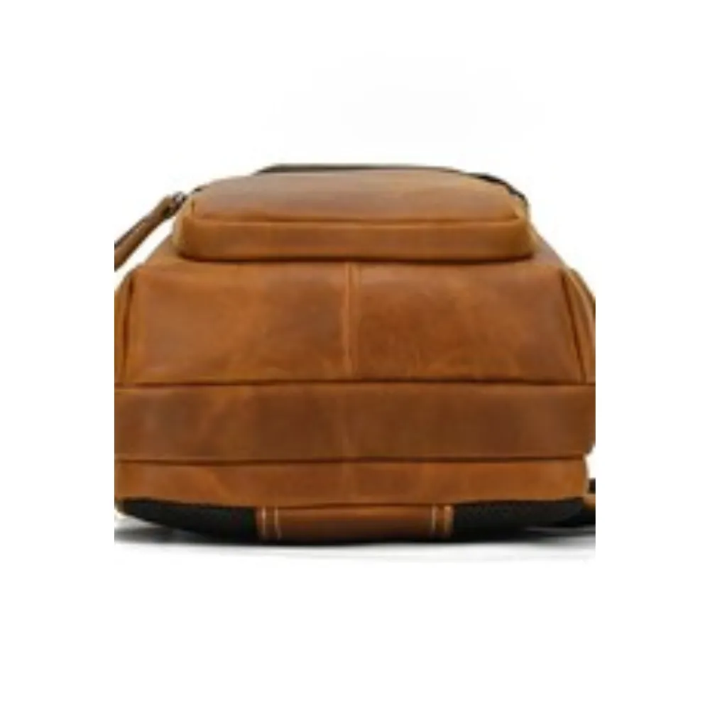 Hawk Tan Leather Sling Backpack
