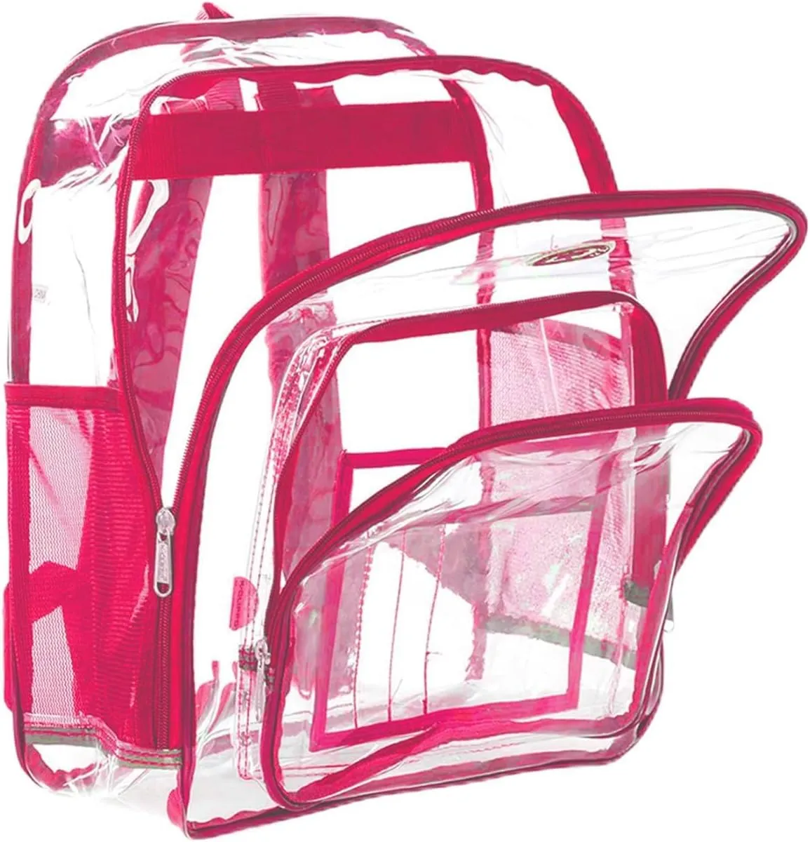 Heavy Duty Clear Backpack Transparent Quality School Bag Large See Through Student Daypack Security Workbag Hot Pink