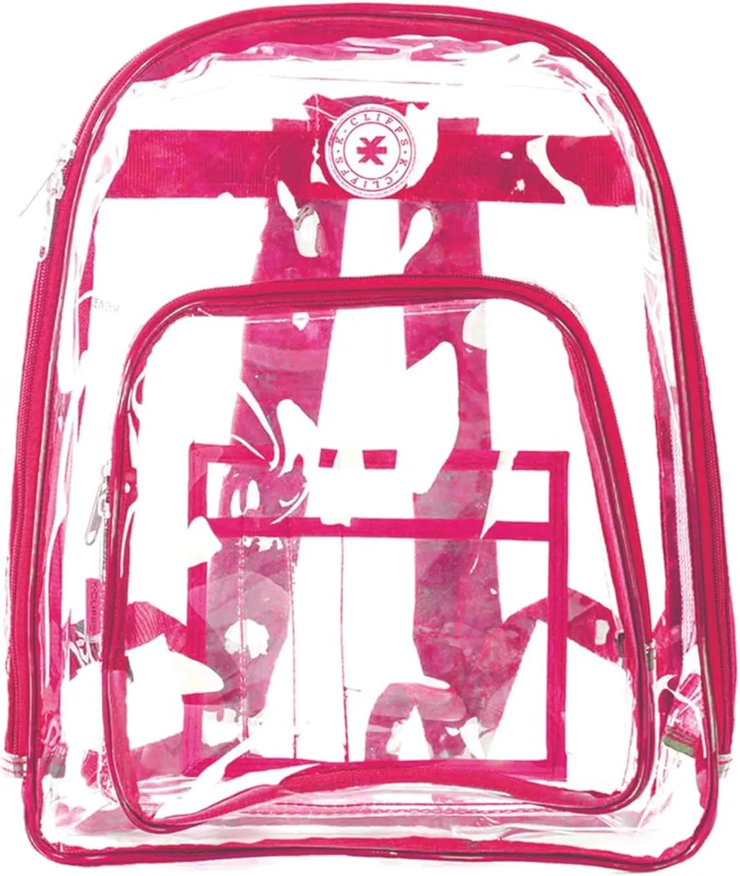 Heavy Duty Clear Backpack Transparent Quality School Bag Large See Through Student Daypack Security Workbag Hot Pink
