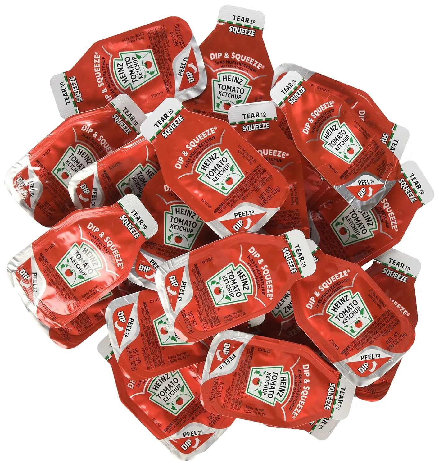 Heinz Ketchup Dip & Squeeze Single Serve Packet (0.95 oz Packets, Pack of 300)