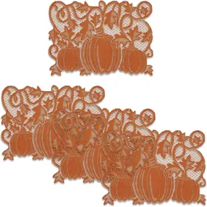 Heritage Lace Pumpkin Vine 14x20 Orange Placemats (Set of 4)