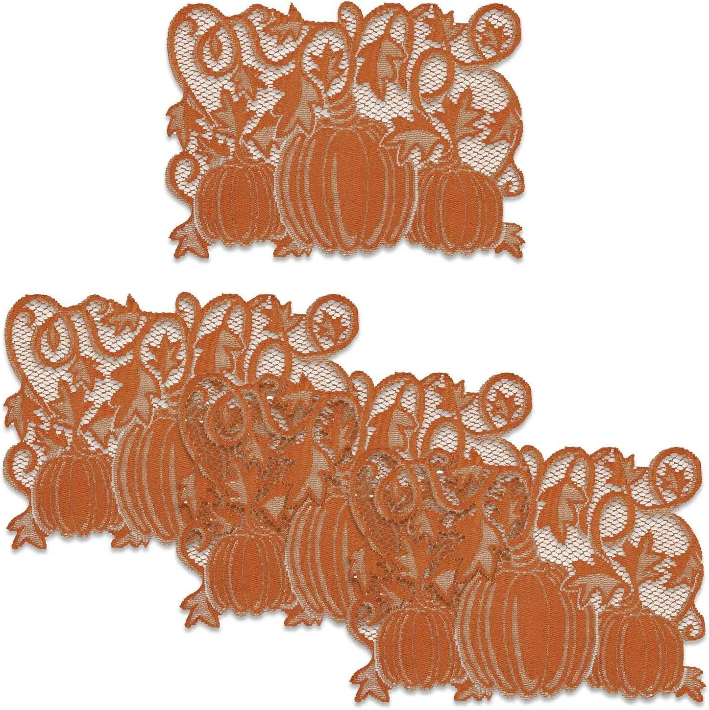 Heritage Lace Pumpkin Vine 14x20 Orange Placemats (Set of 4)