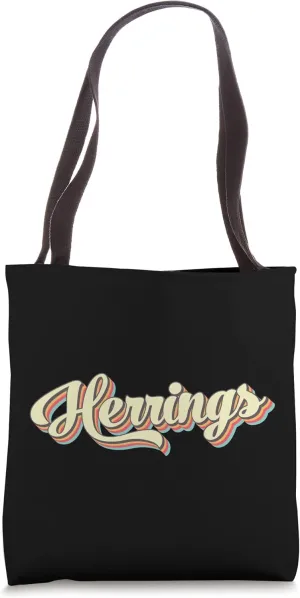Herrings TShirt Retro Art Baseball Font Vintage Tote Bag