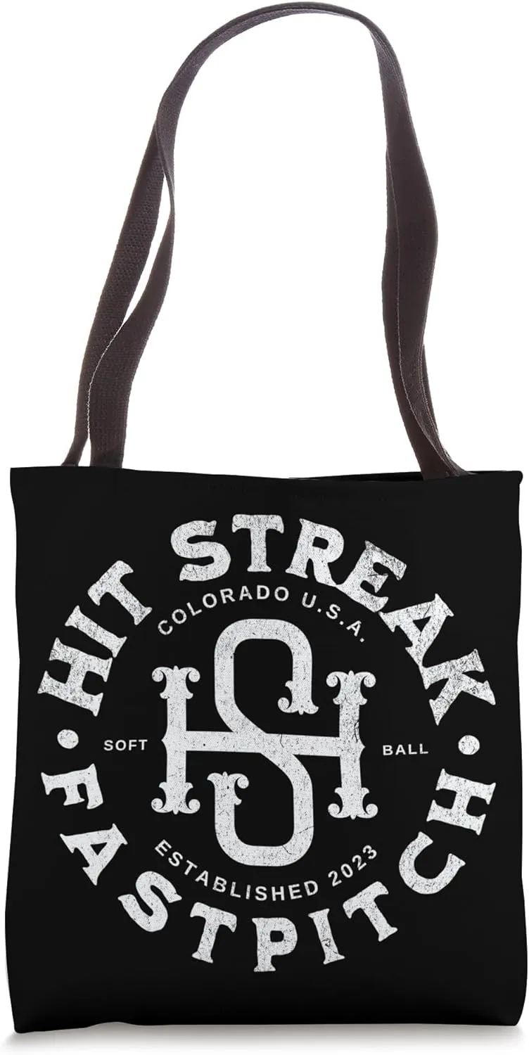 Hit Streak Softball Monogram Tote Bag