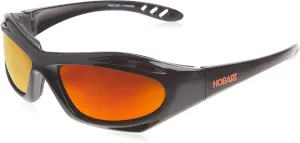 Hobart 770726 Shade 5, Mirrored Lens Safety Glasses, Black