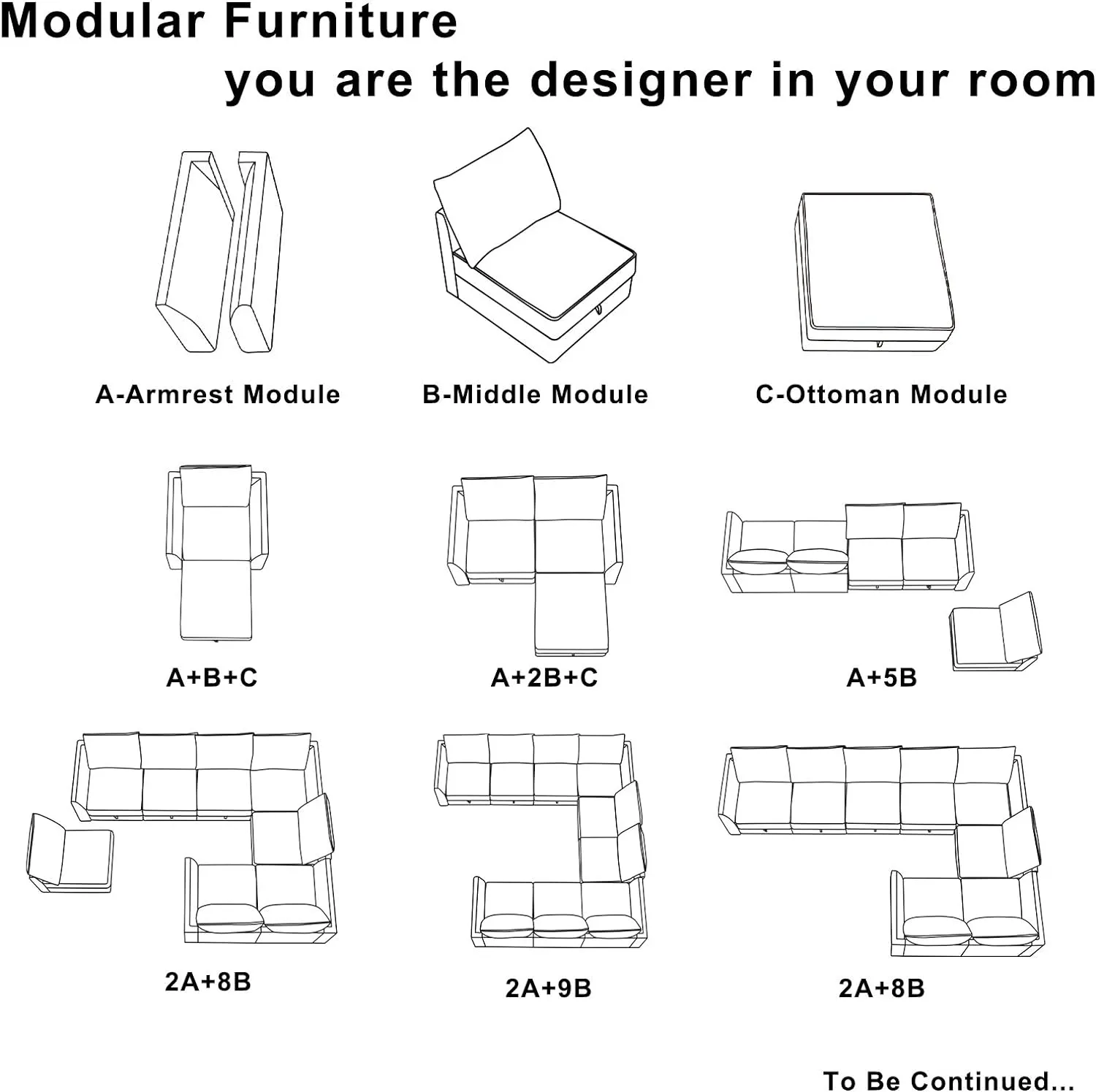 HONBAY Side Armrest Module for Modular Sofa Pair of Armrests for Sectional Modular Couch, Aqua Blue