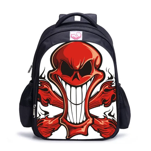 Horror Nightmare Death Skull School Bags