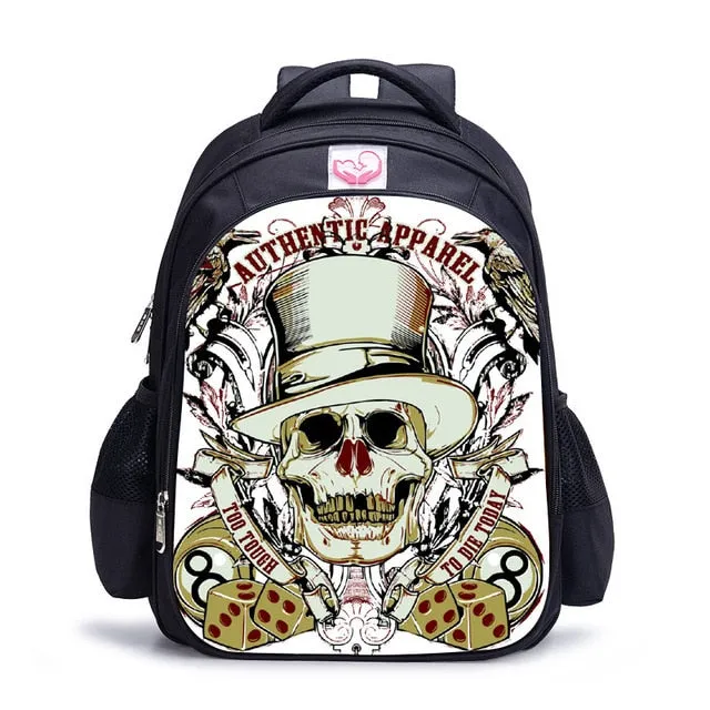 Horror Nightmare Death Skull School Bags