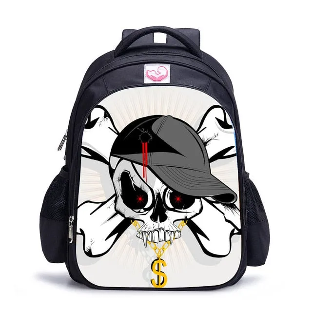 Horror Nightmare Death Skull School Bags