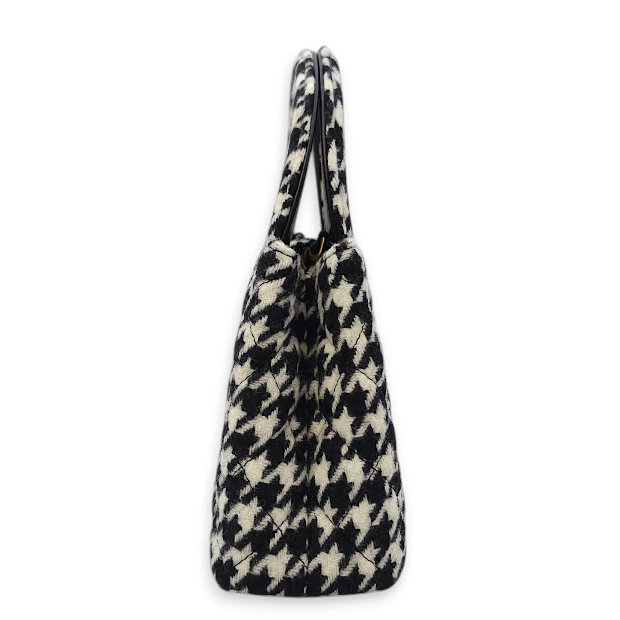Houndstooth Kelly (19cm) Mini Multi-colour Crossbody Bag in Tweed, Gold hardware