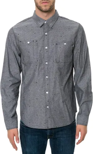 HUF Men's H Monogram Chambray Woven Shirt