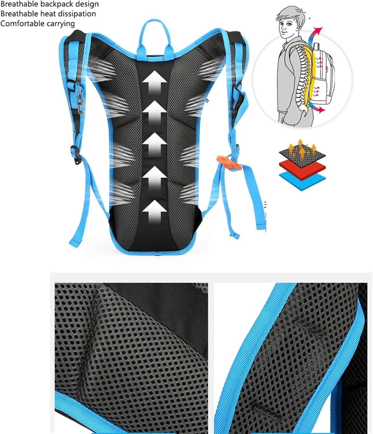 Hydration Running Backpack, Running Vest Water Bladder, Backpack for Outdoor Sport Cycling Climbing Hiking Trail Marathon , Water Bladder