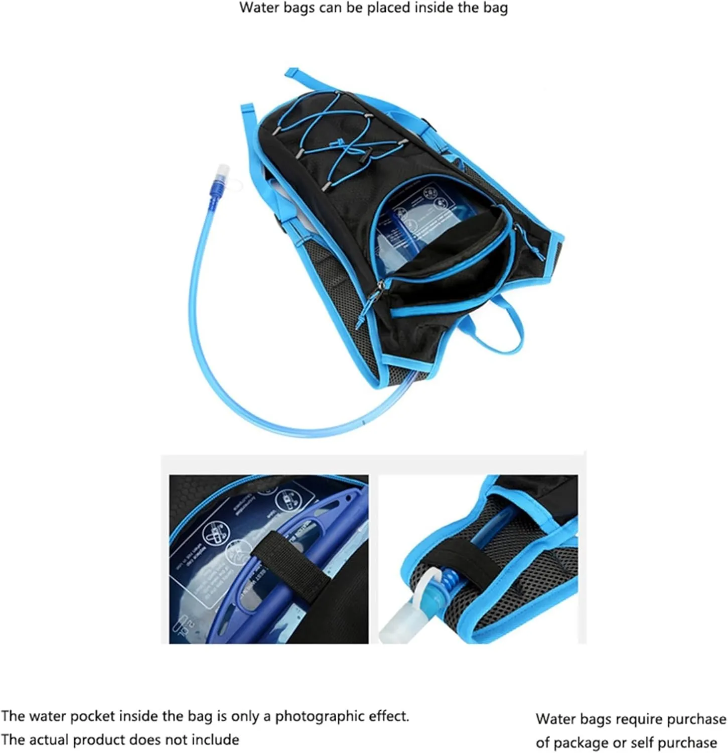 Hydration Running Backpack, Running Vest Water Bladder, Backpack for Outdoor Sport Cycling Climbing Hiking Trail Marathon , Water Bladder