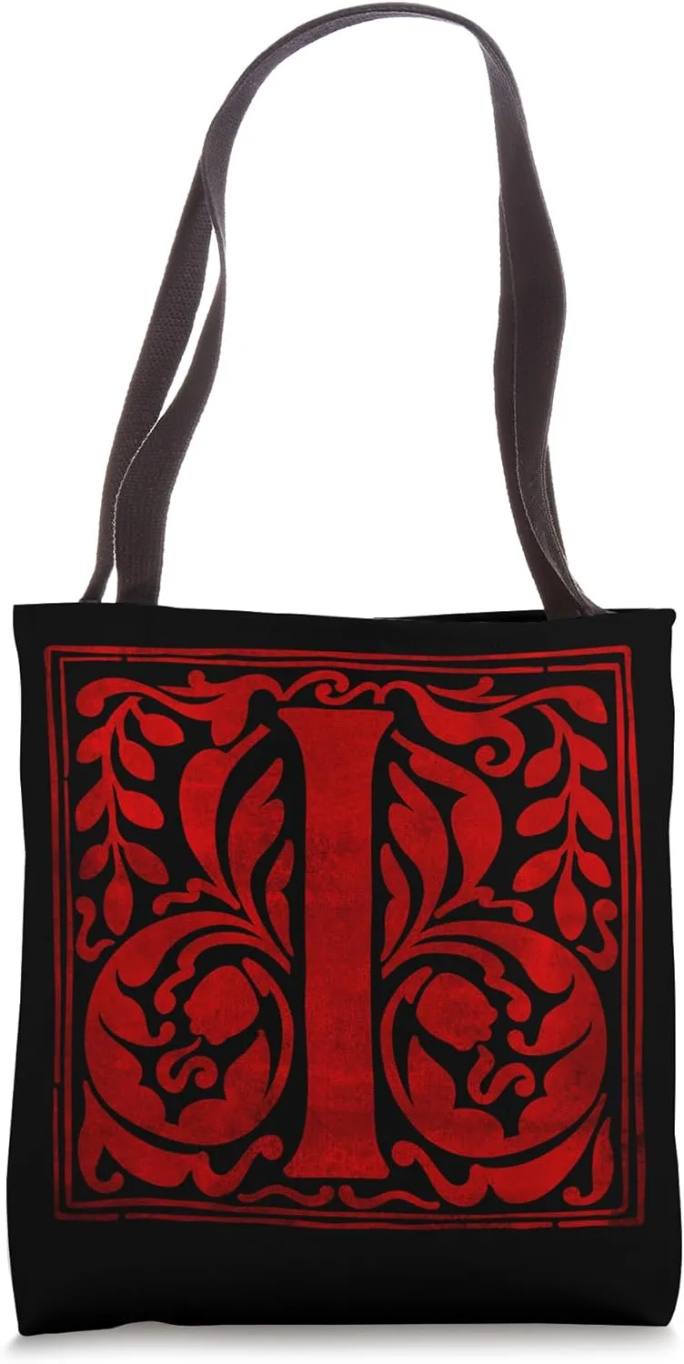 I Letter Beautiful Illuminated I Monogram Tote Bag