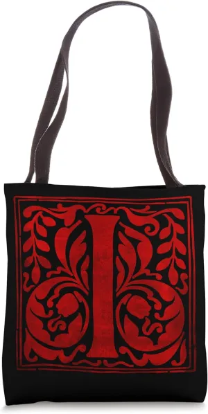 I Letter Beautiful Illuminated I Monogram Tote Bag