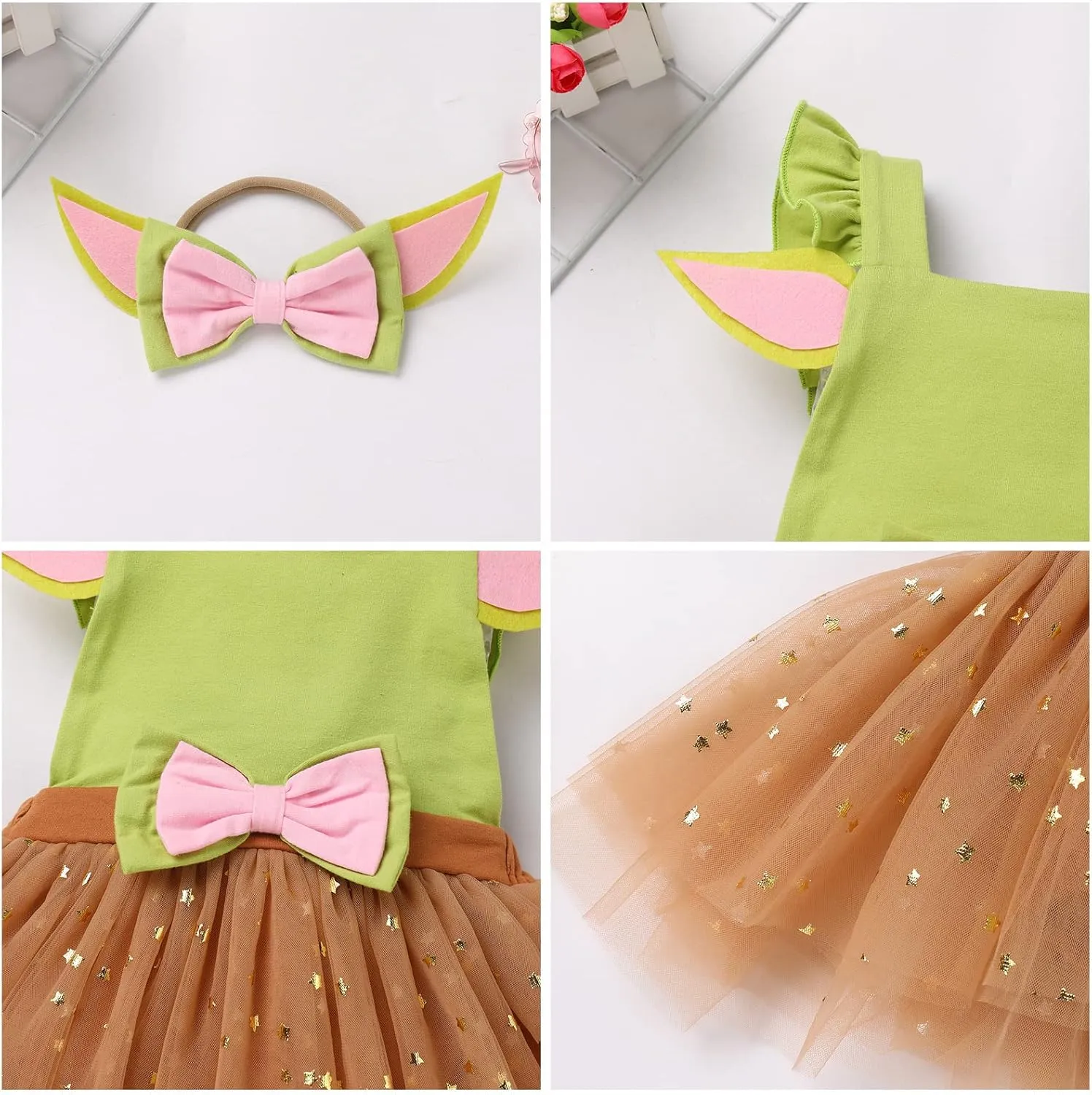IBTOM CASTLE Newborn Baby Girl One 1st Birthday Ruffle Romper Tutu Dress Jumpsuit Bodysuit Cake Smash Photoshoot Outfits