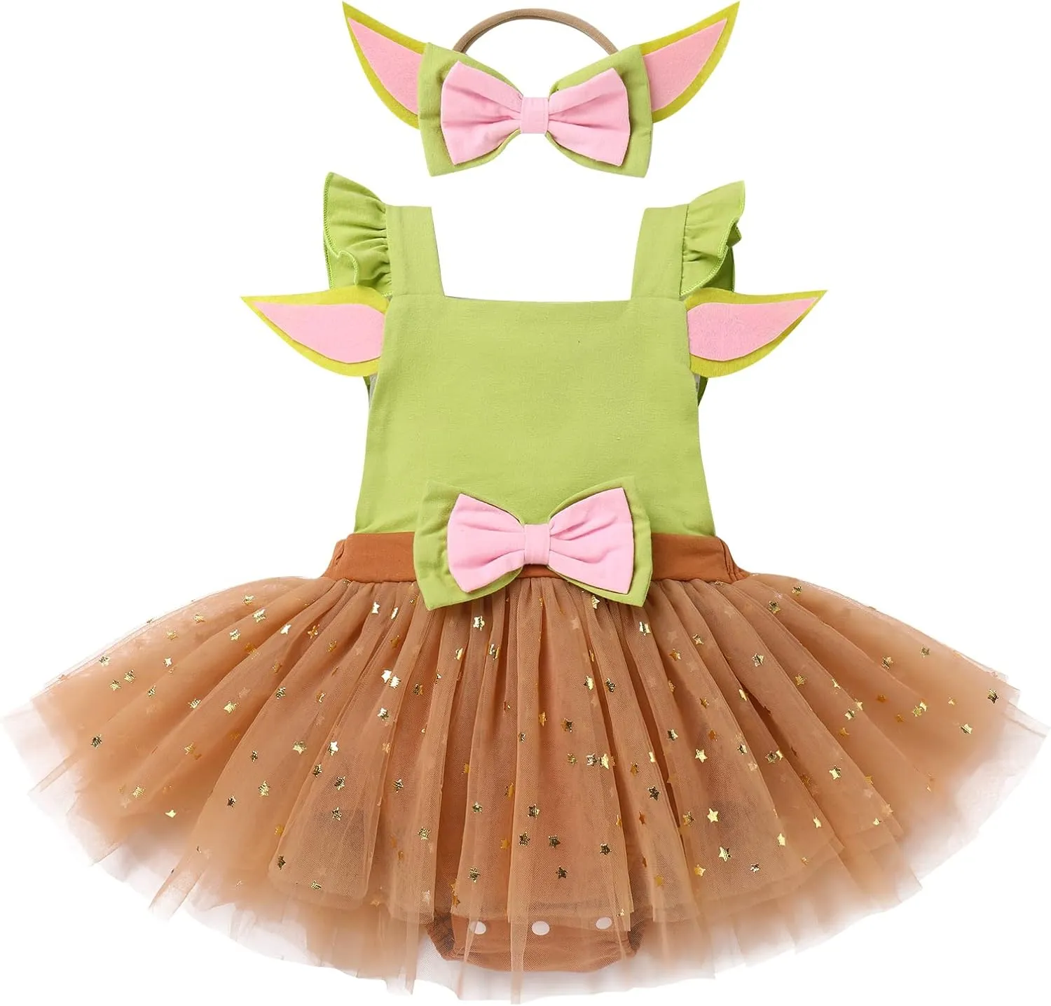 IBTOM CASTLE Newborn Baby Girl One 1st Birthday Ruffle Romper Tutu Dress Jumpsuit Bodysuit Cake Smash Photoshoot Outfits
