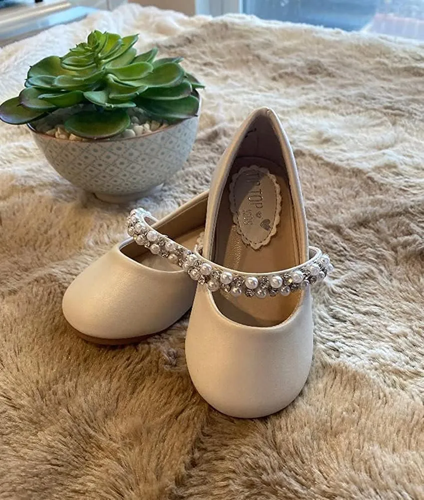 iGirlDress Infant Toddler Girls Straps Flower Girls Shoes (Size 1-8)