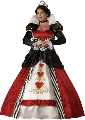 In Character Costumes, LLC Women's Queen Of Hearts Costume with Hoop and Tulle Petticoat