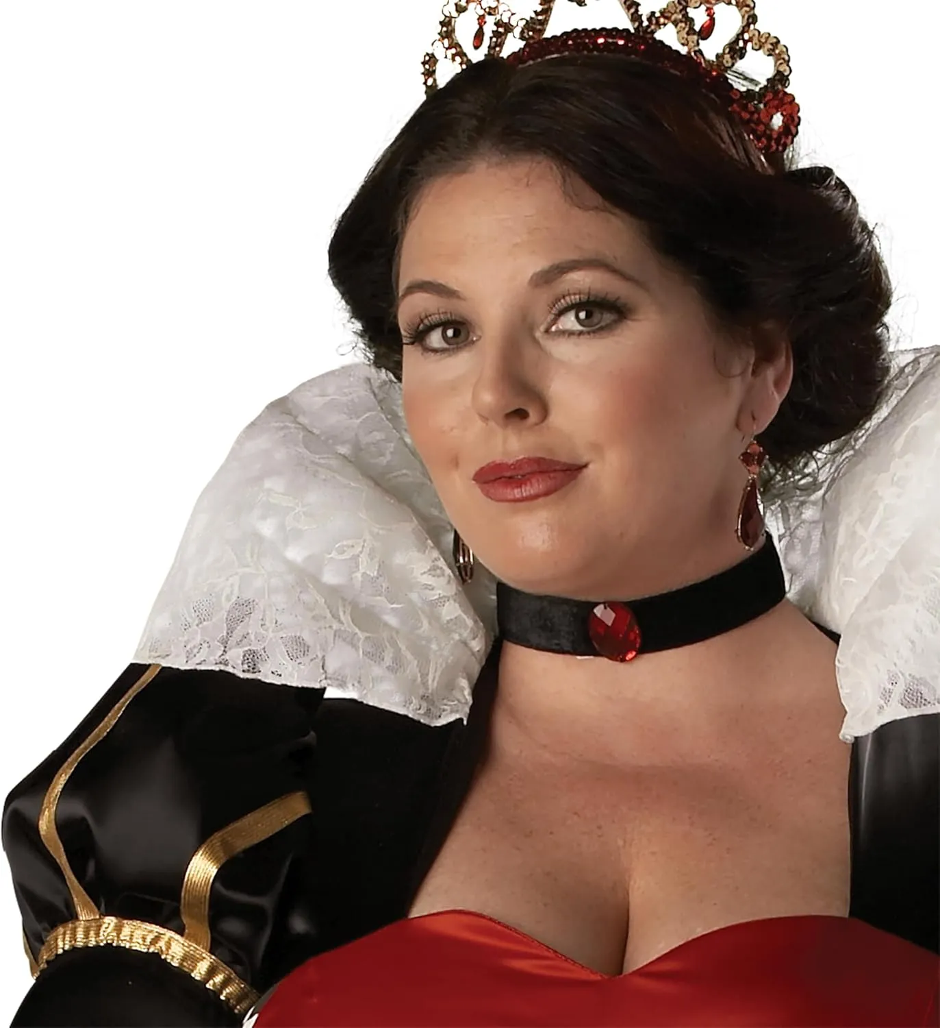 In Character Costumes, LLC Women's Queen Of Hearts Costume with Hoop and Tulle Petticoat