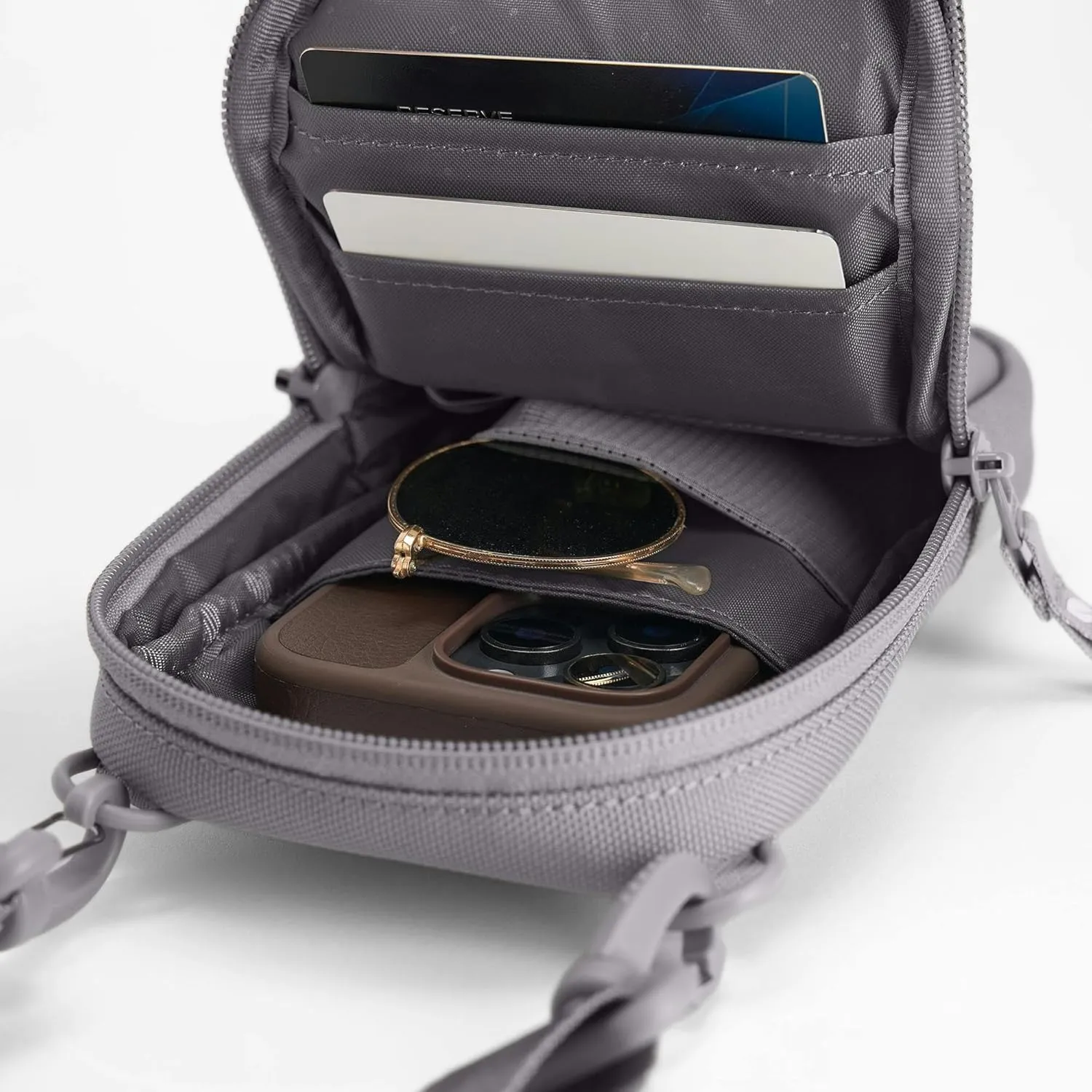 Incase A.R.C. Small Crossbody Bag, Recycled Polyester, Fits iPhone Pro Max, External Pocket, Adjustable Strap, Travel Sling