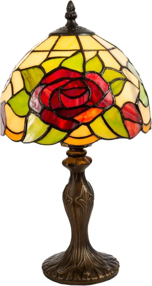 Indian Rose Tiffany Accent Table Lamp
