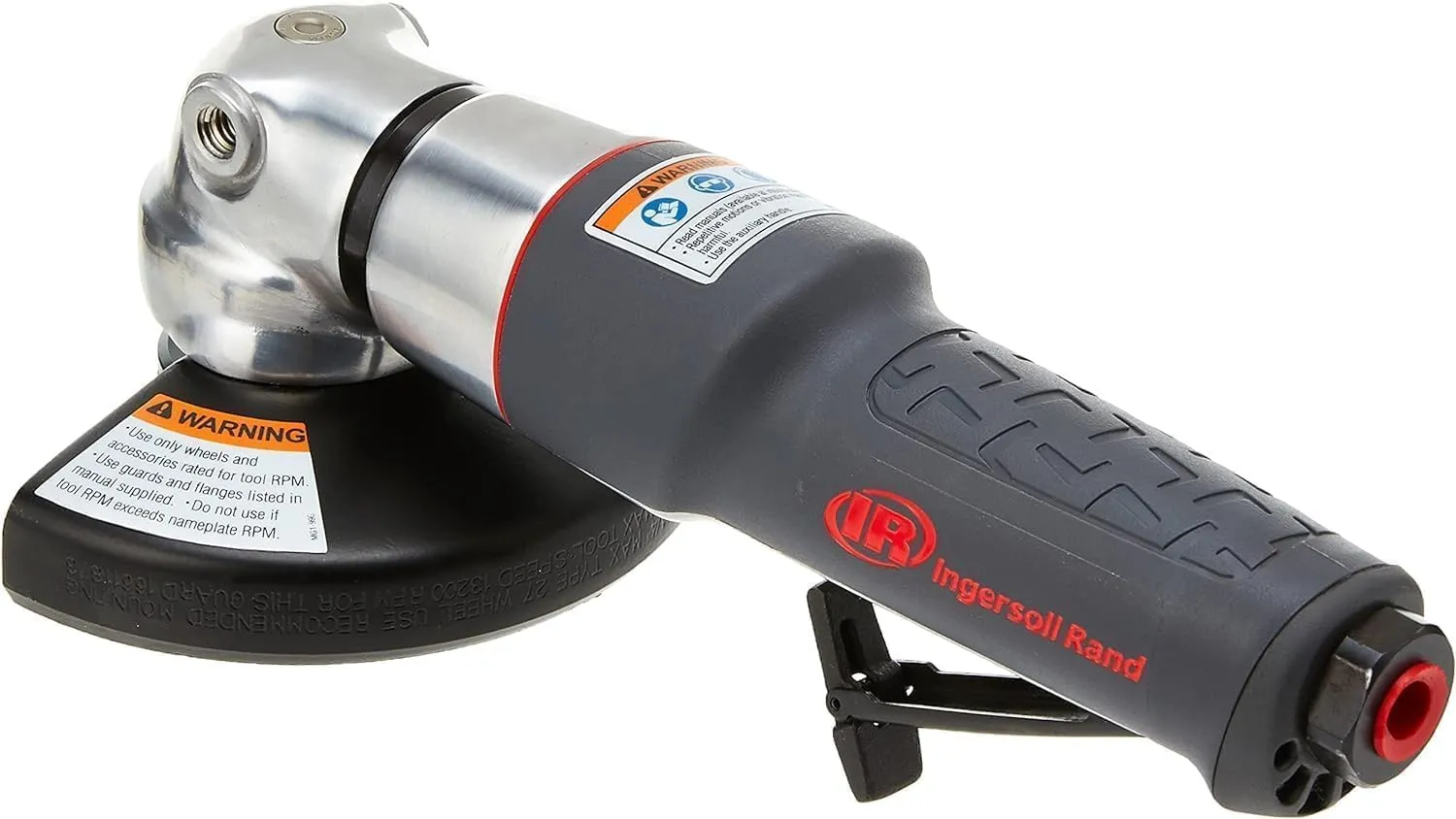 Ingersoll Rand 3445MAX-M Angle Air Grinder and Cut-off Tool, 4.5" Wheel, M14 Arbor, 12,000RPM, .88HP, Rear-Piped Away Exhaust