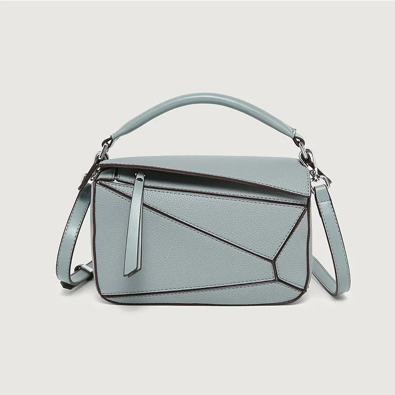 Inspired Puzzle Bag Vegan Leather Shoulder Bag for Woman