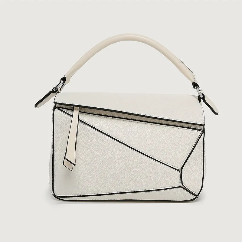 Inspired Puzzle Bag Vegan Leather Shoulder Bag for Woman