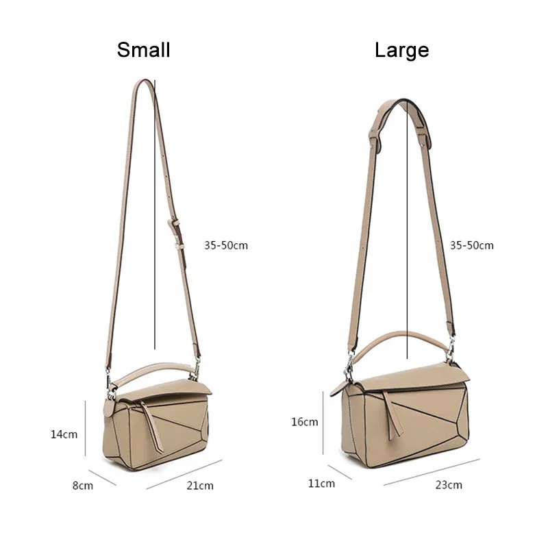 Inspired Puzzle Bag Vegan Leather Shoulder Bag for Woman
