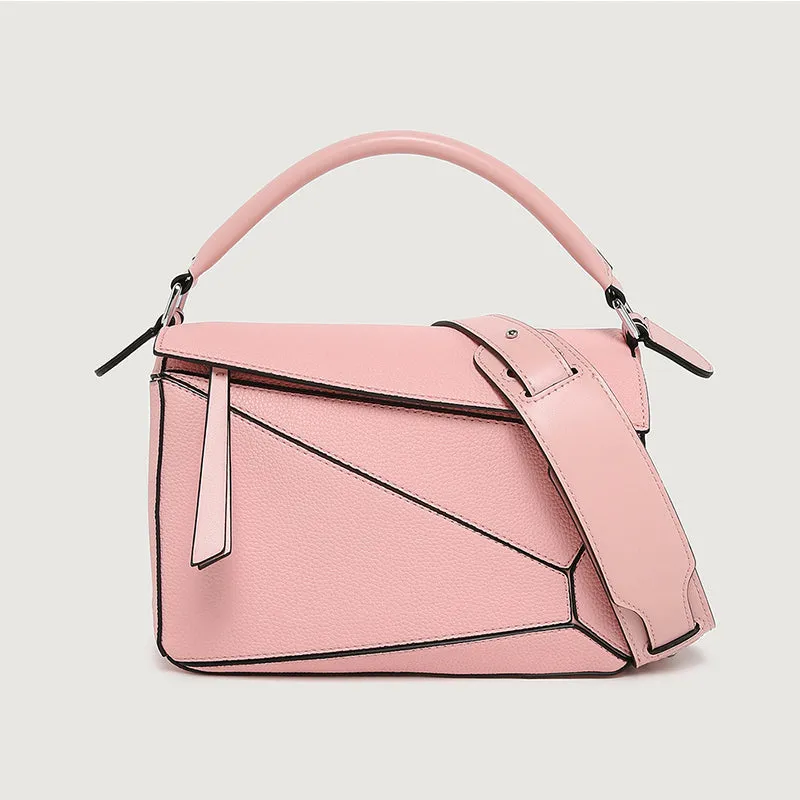 Inspired Puzzle Bag Vegan Leather Shoulder Bag for Woman