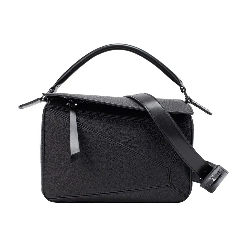 Inspired Puzzle Bag Vegan Leather Shoulder Bag for Woman