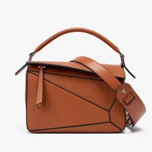 Inspired Puzzle Bag Vegan Leather Shoulder Bag for Woman