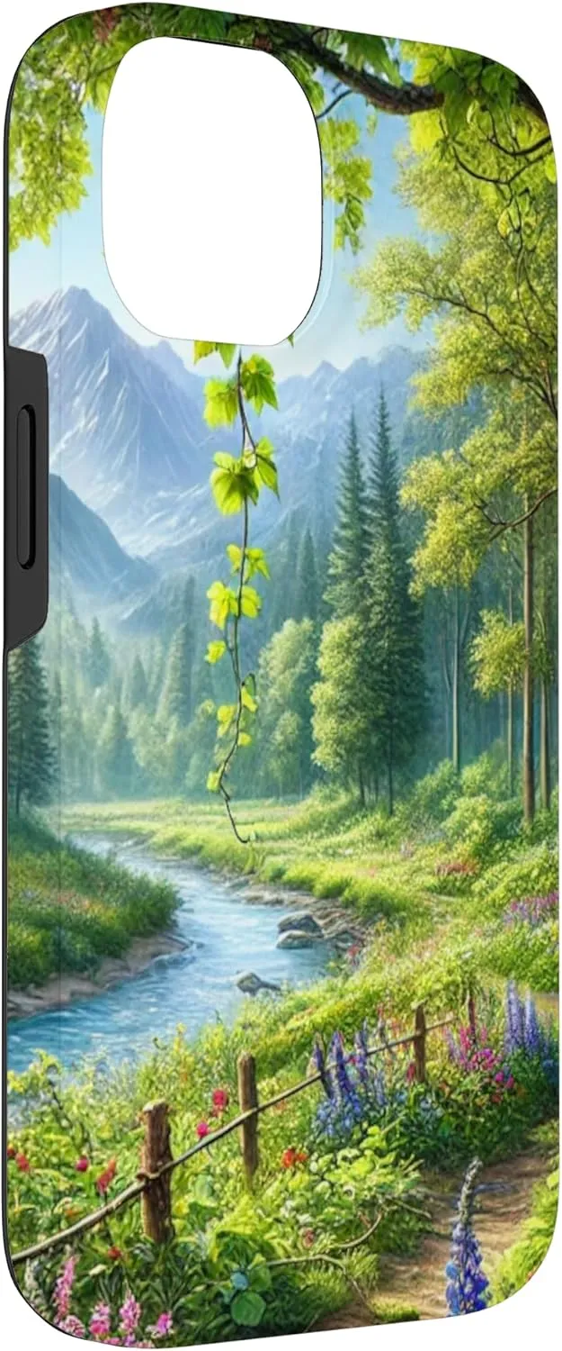 iPhone 14 Mountains and Wilderness Hiking with Flowers and Nature Case