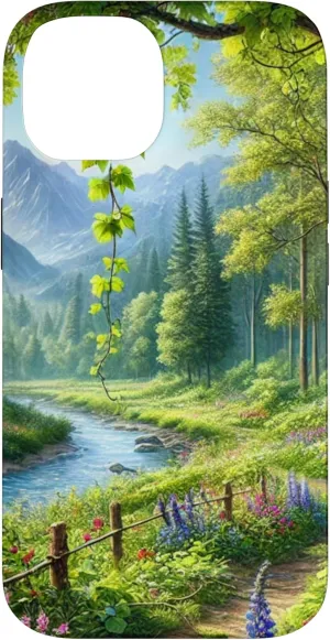 iPhone 14 Mountains and Wilderness Hiking with Flowers and Nature Case