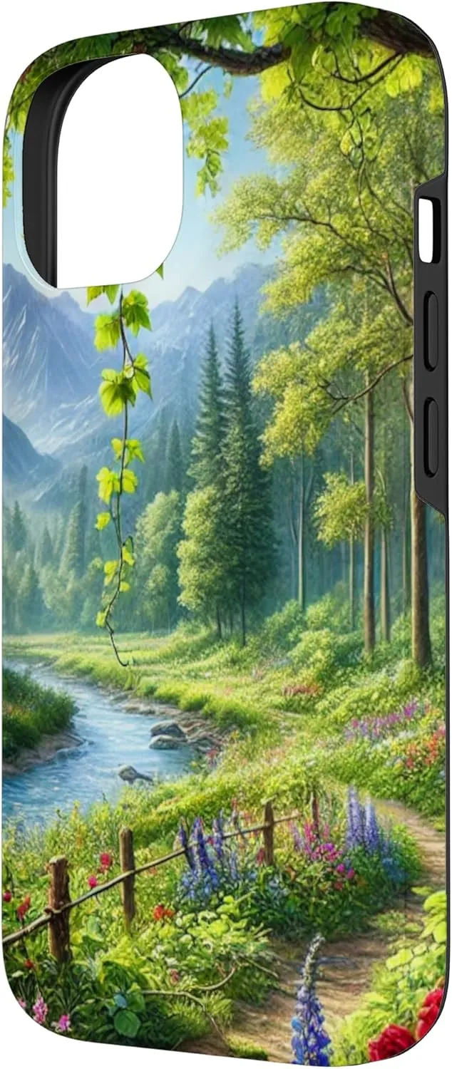 iPhone 14 Mountains and Wilderness Hiking with Flowers and Nature Case