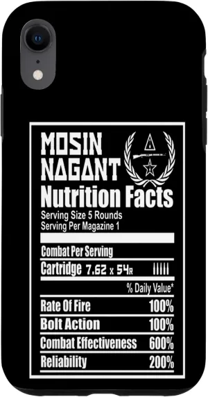 iPhone XR Mosin Nagant Nutrition Facts Logo Pro Gun Case