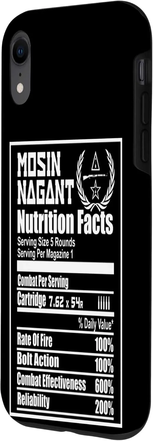 iPhone XR Mosin Nagant Nutrition Facts Logo Pro Gun Case