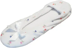 isotoner Women's Embroidered Terry Ballerina Slippers