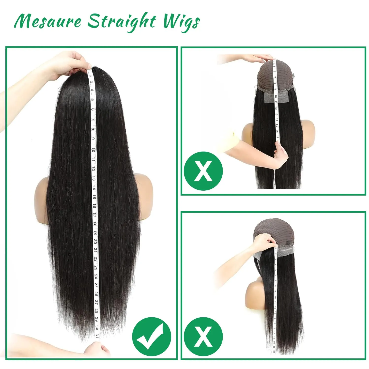 ITODAY 13x6 HD Lace Front Wigs Human Hair Pre Plucked 30 Inch Straight Glueless Wigs for Women Human Hair 13x6 Frontal Lace Wig 200% Density (30 Inch,13x6 Straight Wig)