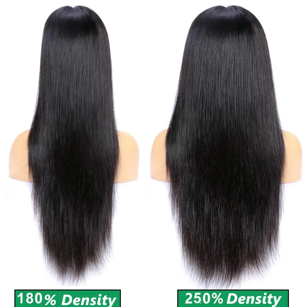 ITODAY 13x6 HD Lace Front Wigs Human Hair Pre Plucked 30 Inch Straight Glueless Wigs for Women Human Hair 13x6 Frontal Lace Wig 200% Density (30 Inch,13x6 Straight Wig)