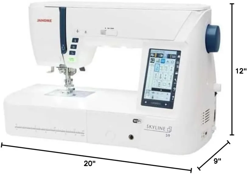 Janome Skyline S9 Indigo Sewing and Embroidery Machine