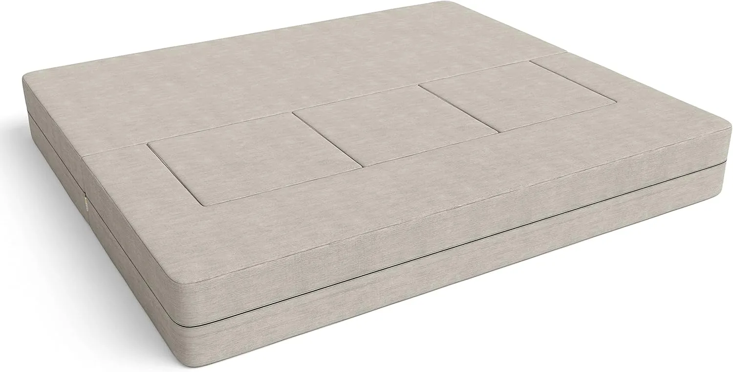 Jaxx Zipline Convertible Sleeper Sofa & Three Ottomans/California King-Size Bed, Dove Grey