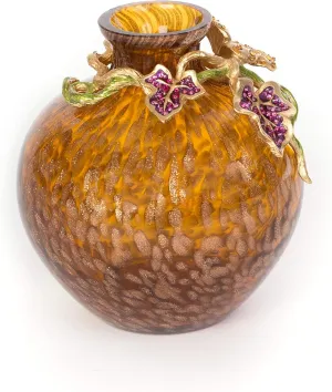 Jay Strongwater Cleo Leaf & Flower Mini Vase - Bouquet