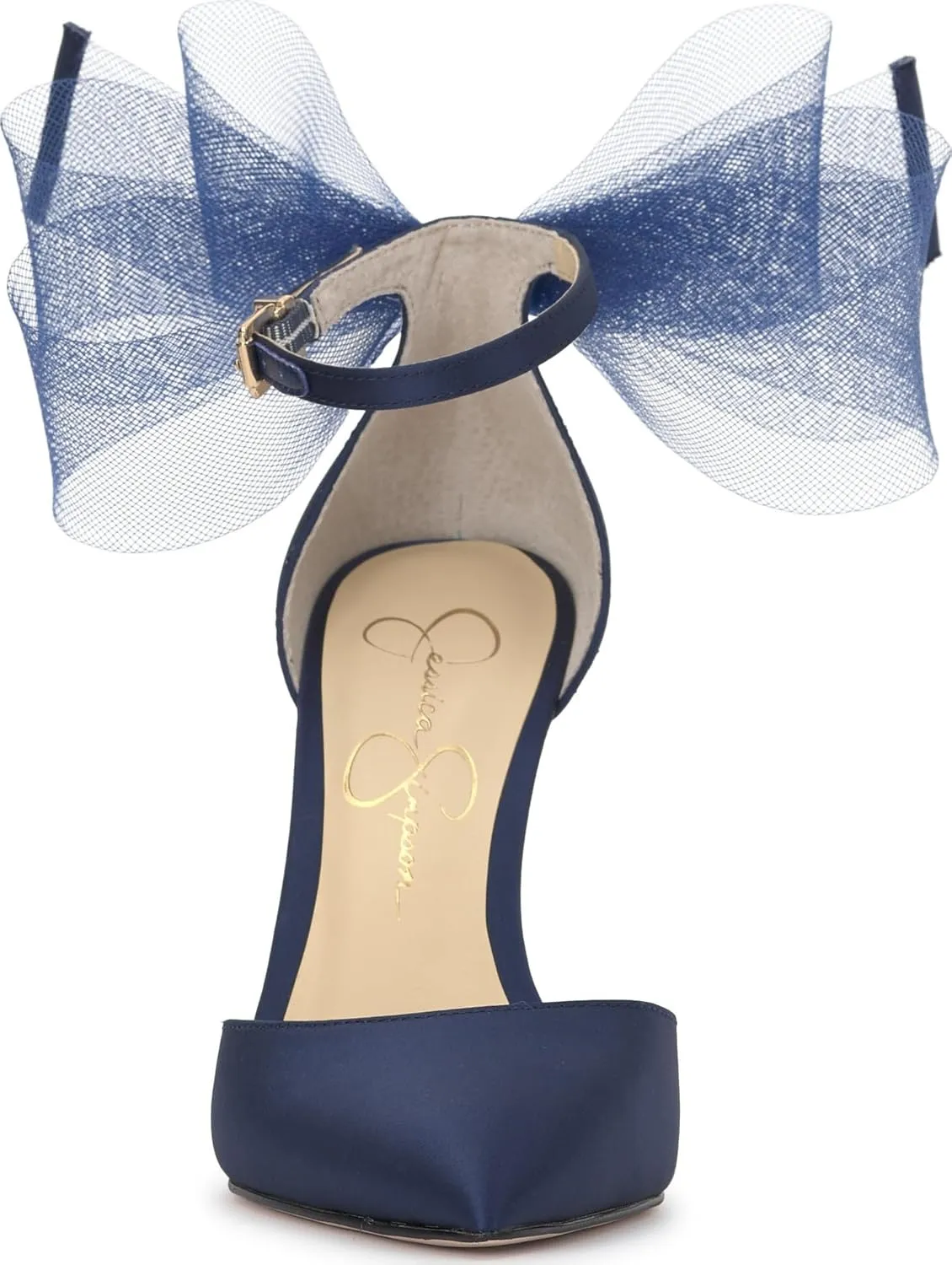 Jessica Simpson Womens Phindies Satin Bow Pumps
